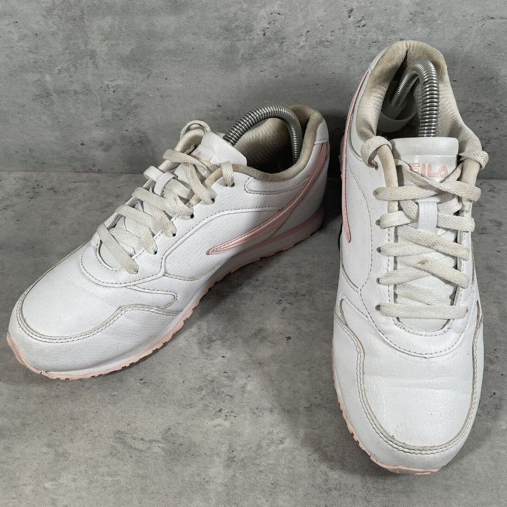 Fila Womens Classico 18 White Pink Casual Shoes Sneakers‎ Sz 9 ~5CM00152-155